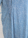 Square Neck Floral Dress 單色光影印花方領口袋連身裙/ DS9975