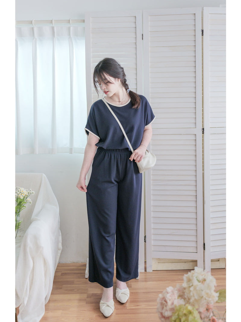 Minimal Navy Set 簡約拼色設計深藍套裝/ SE8084 (pre-order 8月25截單)