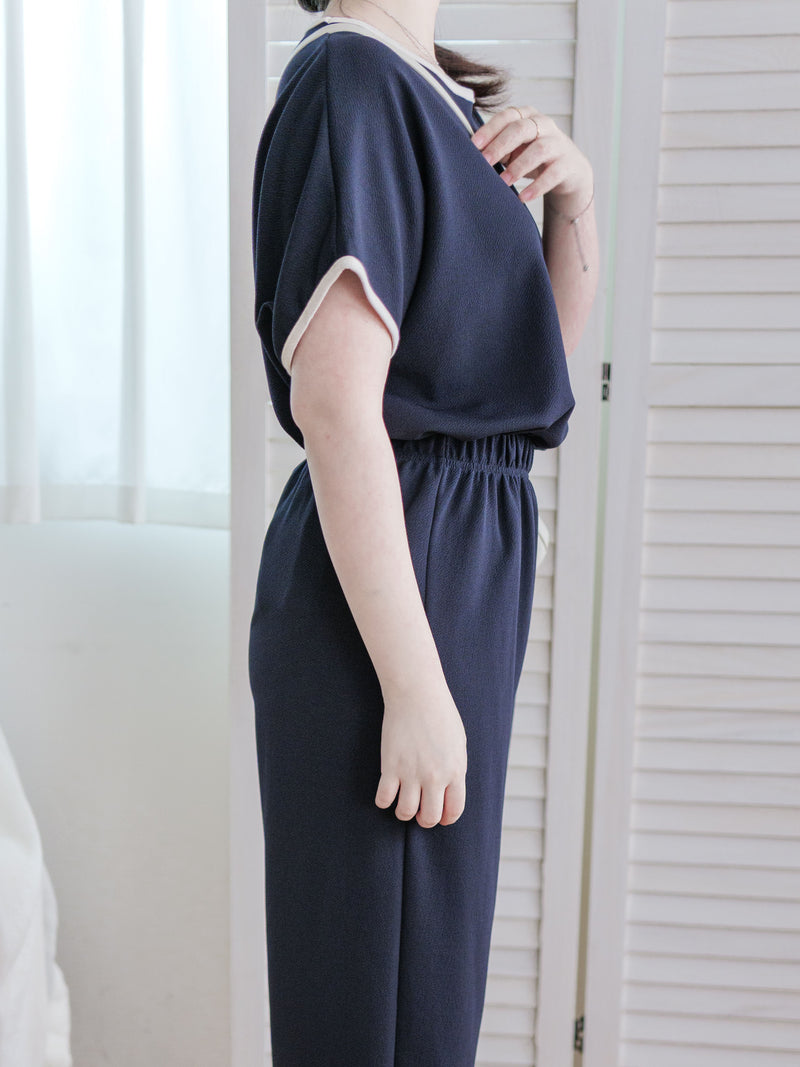 Minimal Navy Set 簡約拼色設計深藍套裝/ SE8084 (pre-order 8月25截單)