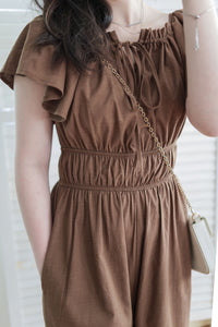 Effortless Ruffle Jumpsuit  顯瘦剪裁雙面綁帶連身褲/ SE8088 (pre-order 8月25截單)