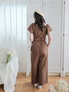 Effortless Ruffle Jumpsuit  顯瘦剪裁雙面綁帶連身褲/ SE8088 (pre-order 8月25截單)