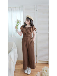 Effortless Ruffle Jumpsuit  顯瘦剪裁雙面綁帶連身褲/ SE8088 (pre-order 8月25截單)