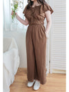 Effortless Ruffle Jumpsuit  顯瘦剪裁雙面綁帶連身褲/ SE8088 (pre-order 8月25截單)