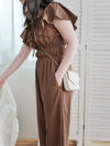 Effortless Ruffle Jumpsuit  顯瘦剪裁雙面綁帶連身褲/ SE8088 (pre-order 8月25截單)