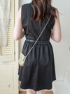 (腰 33"）Vest 不規則金屬扣腰帶口袋背心裙, Dress/ DS9506 (black sold out)