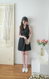 (腰 33"）Vest 不規則金屬扣腰帶口袋背心裙, Dress/ DS9506 (black sold out)