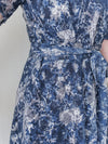 Toile Wrap Dress 暈染印花疊領連身裙/ DS9970