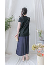 Classic Knit Top 經典黑白拼色顯瘦彈性上衣 / TP9171