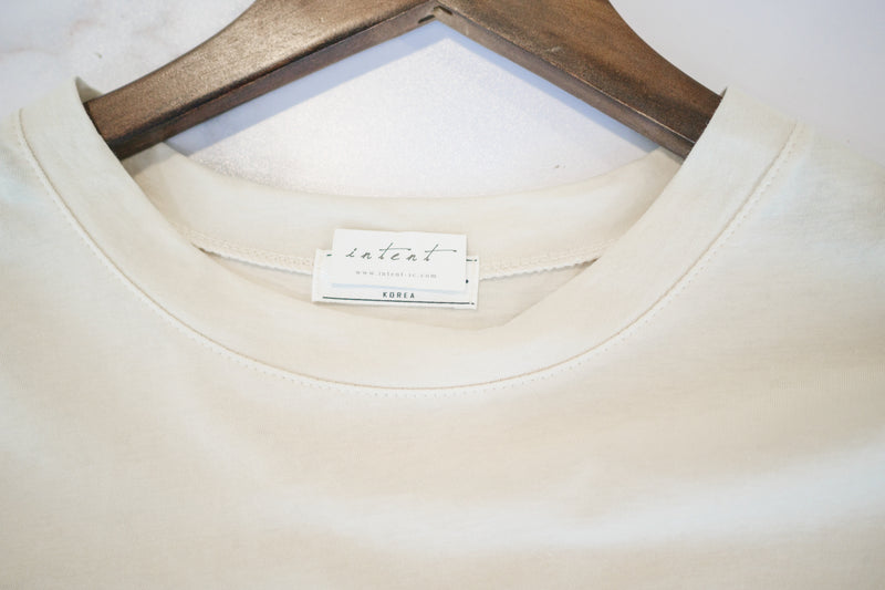 Back Pleated 後車褶飄飄浪漫文字 ,Tee/ BU9045 （beige sold out)