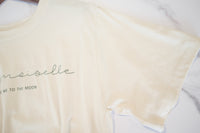 Back Pleated 後車褶飄飄浪漫文字 ,Tee/ BU9045 （beige sold out)