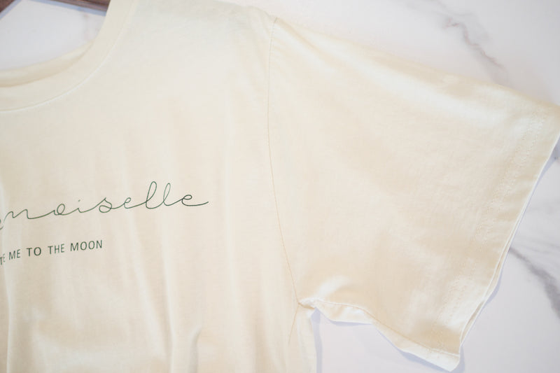 Back Pleated 後車褶飄飄浪漫文字 ,Tee/ BU9045 （beige sold out)