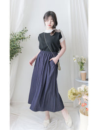 Classic Knit Top 經典黑白拼色顯瘦彈性上衣 / TP9171