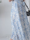 Toile Wrap Dress 暈染印花疊領連身裙/ DS9970