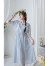 Cloud Floral Dress 雲朵感印花條紋連身裙/ DS9979 (pre-order 8月25截單)