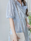 Cloud Floral Dress 雲朵感印花條紋連身裙/ DS9979 (pre-order 8月25截單)