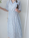 Cloud Floral Dress 雲朵感印花條紋連身裙/ DS9979 (pre-order 8月25截單)