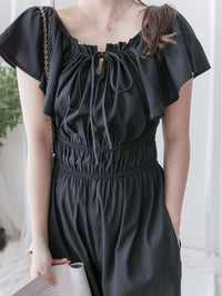 Effortless Ruffle Jumpsuit  顯瘦剪裁雙面綁帶連身褲/ SE8088 (pre-order 8月25截單)