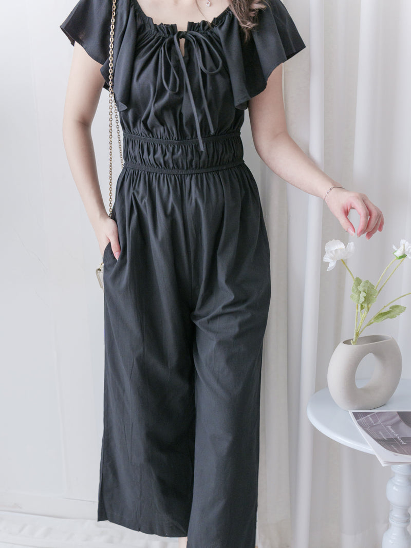 Effortless Ruffle Jumpsuit  顯瘦剪裁雙面綁帶連身褲/ SE8088 (pre-order 8月25截單)