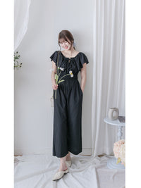 Effortless Ruffle Jumpsuit  顯瘦剪裁雙面綁帶連身褲/ SE8088 (pre-order 8月25截單)