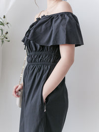 Effortless Ruffle Jumpsuit  顯瘦剪裁雙面綁帶連身褲/ SE8088 (pre-order 8月25截單)