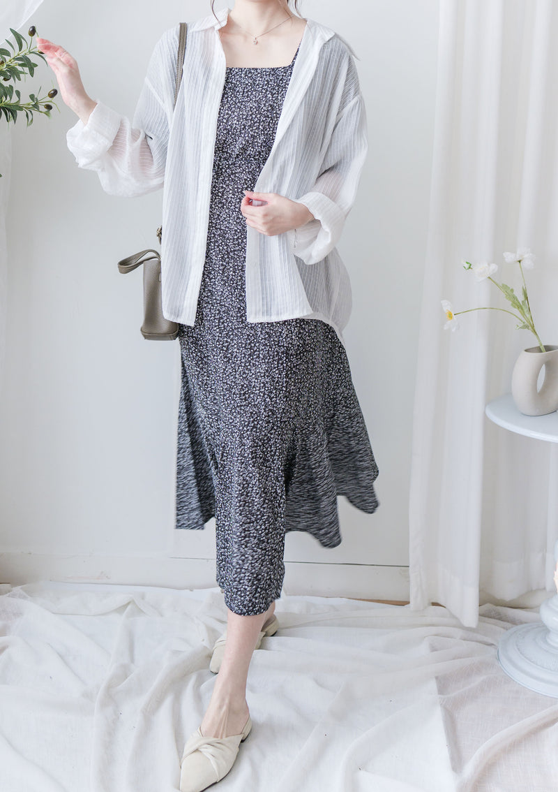 Comfort Stripe Shirt 防皺觸感輕透立體條紋襯衫/ BU9115