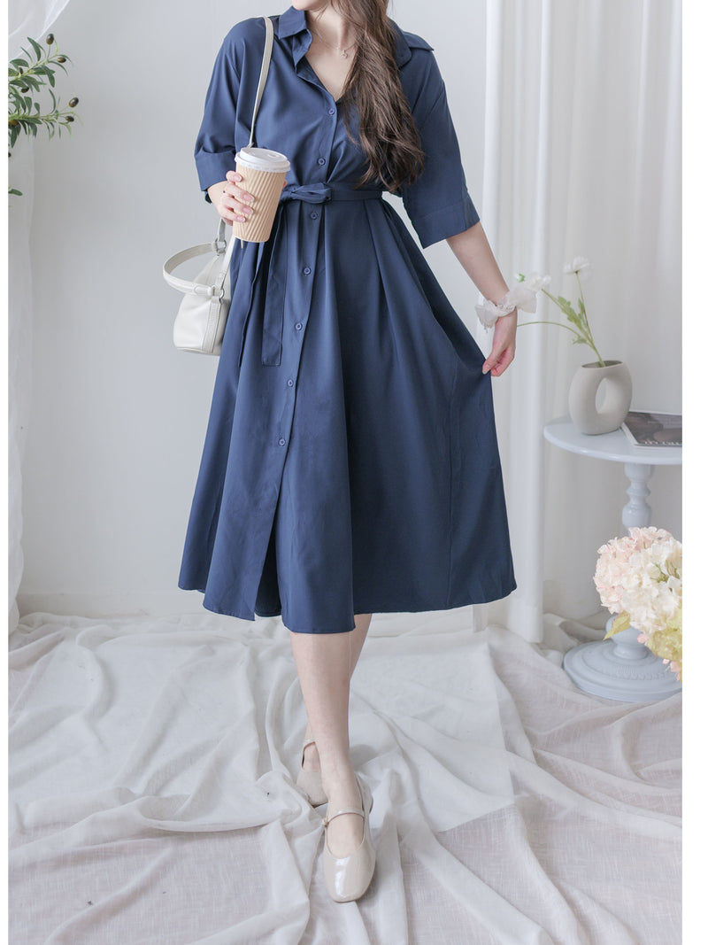 Navy Dress 隨性深藍日常口袋連身裙/ DS9980 (pre-order 8月25截單)