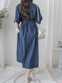 Navy Dress 隨性深藍日常口袋連身裙/ DS9980 (pre-order 8月25截單)
