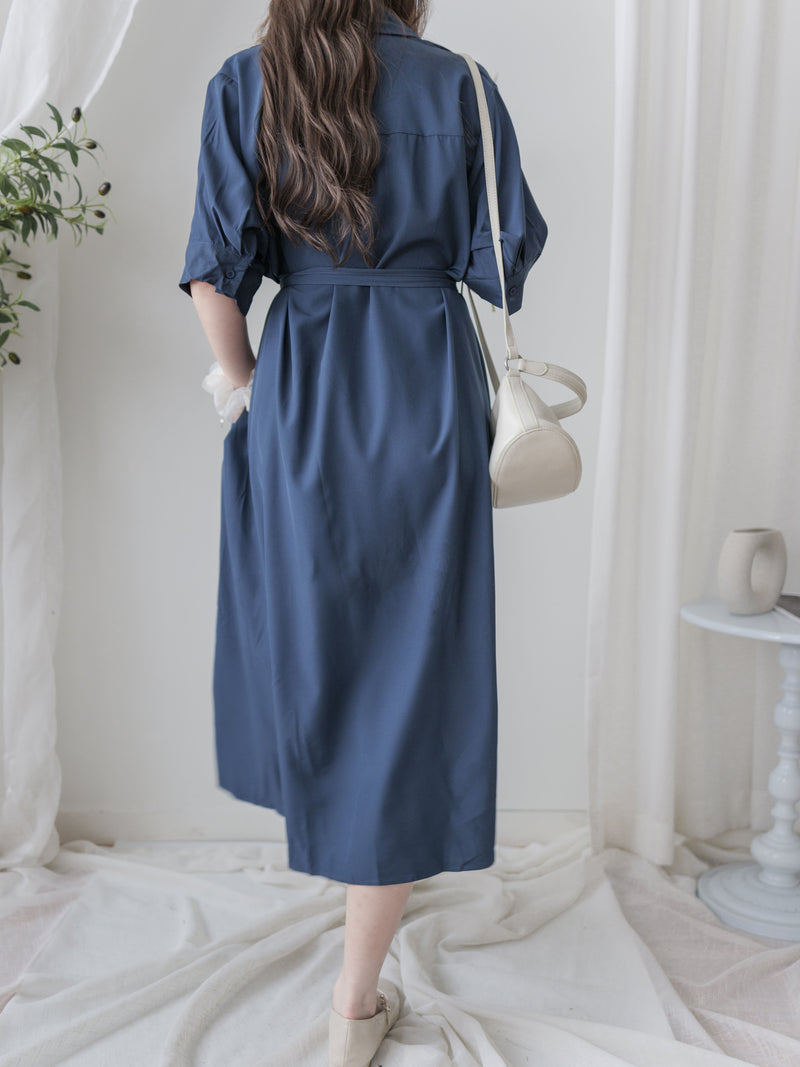 Navy Dress 隨性深藍日常口袋連身裙/ DS9980 (pre-order 8月25截單)