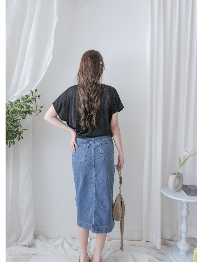 Black Wrap Top Set 黑色兩穿質感疊穿上衣/ TP9178