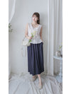 Sleeveless Square Neck Chiffon Top 方領無袖細荷葉衣尾雪紡上衣/ BU9113