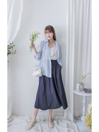 Comfort Stripe Shirt 防皺觸感輕透立體條紋襯衫/ BU9115