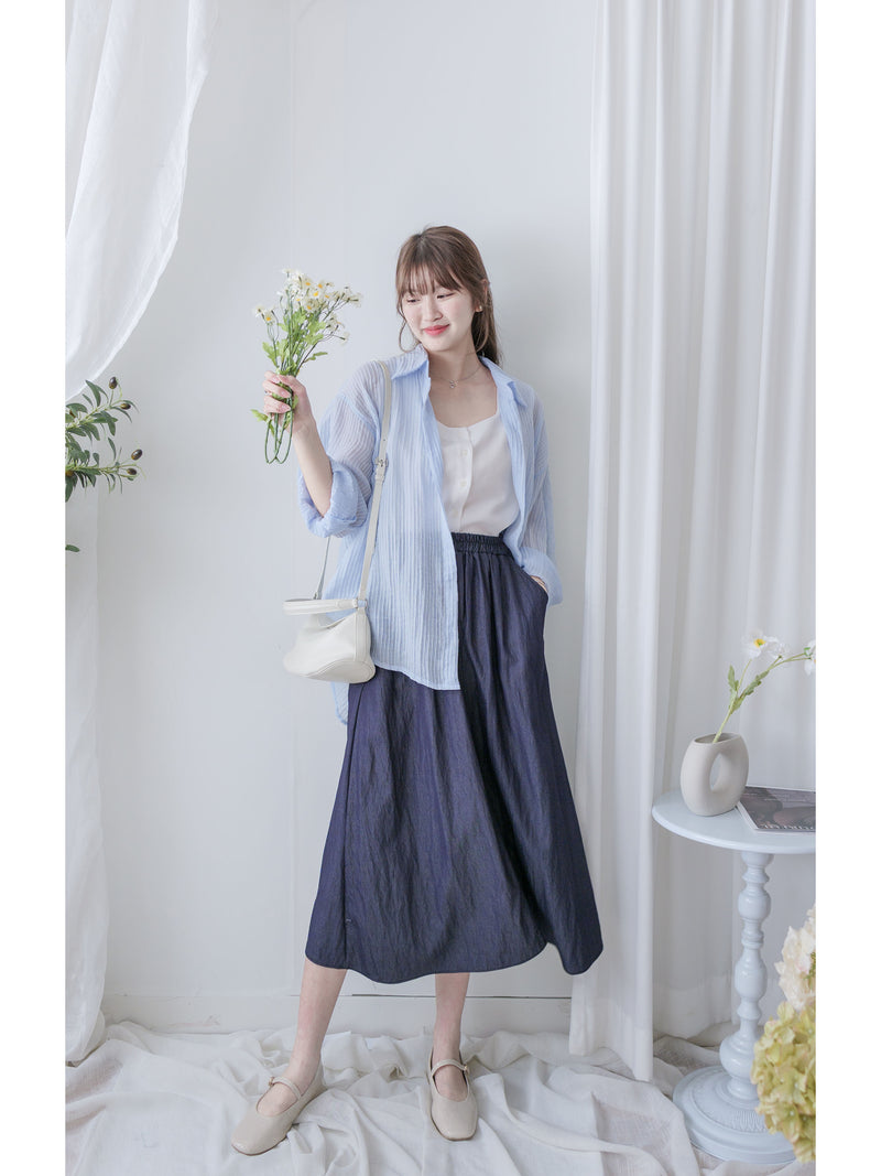 Comfort Stripe Shirt 防皺觸感輕透立體條紋襯衫/ BU9115