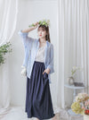 Sleeveless Square Neck Chiffon Top 方領無袖細荷葉衣尾雪紡上衣/ BU9113