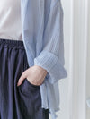 Comfort Stripe Shirt 防皺觸感輕透立體條紋襯衫/ BU9115