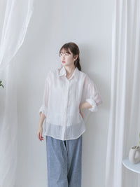 Comfort Stripe Shirt 防皺觸感輕透立體條紋襯衫/ BU9115