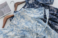 Toile Wrap Dress 暈染印花疊領連身裙/ DS9970