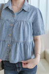 Denim Layers Top 層次牛仔短袖上衣或外套/ TP9182 (pre-order 9月7日截單)
