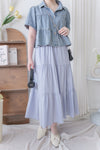 Flowing Cotton Skirt 全橡筋腰舒適飄逸傘裙/ SK8907 (pre-order white 9月7日截單)
