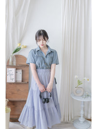 Flowing Cotton Skirt 全橡筋腰舒適飄逸傘裙/ SK8907 (pre-order white 9月7日截單)