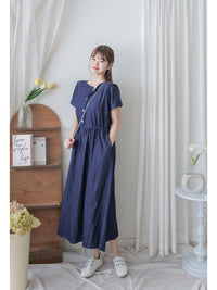 Square/Round neck Dress 簡約前後穿著修腰連身裙/ DS9983 (pre-order 9月7日截單)