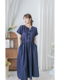 Square/Round neck Dress 簡約前後穿著修腰連身裙/ DS9983 (pre-order 9月7日截單)