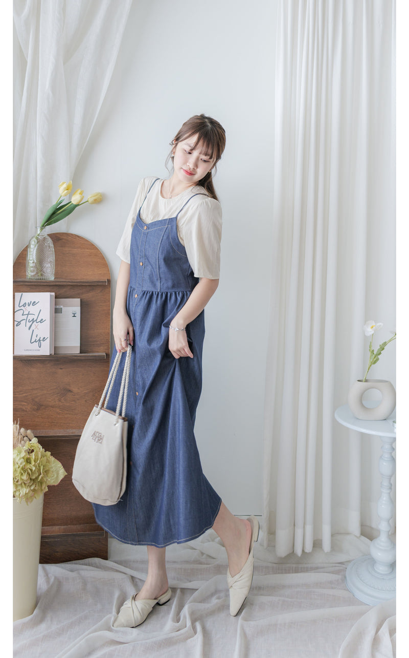 Ruffle Chest Blouse  彈性橡筋衣領傘袖上衣/ BU9117