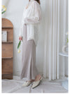 Pleated Shiny fishtail skirt 微光澤飄逸魚尾細褶長裙/ SK8908 (pre-order 9月7日截單)