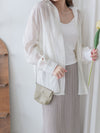 Sheer Stripe Shirt 輕透條紋微V領吊帶襯衫套裝/ BU9116 (Pre-order 淡黃條紋 9月7日截單)