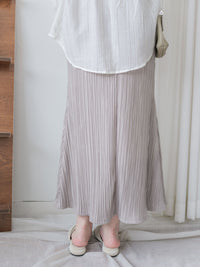 Pleated Shiny fishtail skirt 微光澤飄逸魚尾細褶長裙/ SK8908 (pre-order 9月7日截單)
