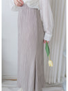 Pleated Shiny fishtail skirt 微光澤飄逸魚尾細褶長裙/ SK8908 (pre-order 9月7日截單)