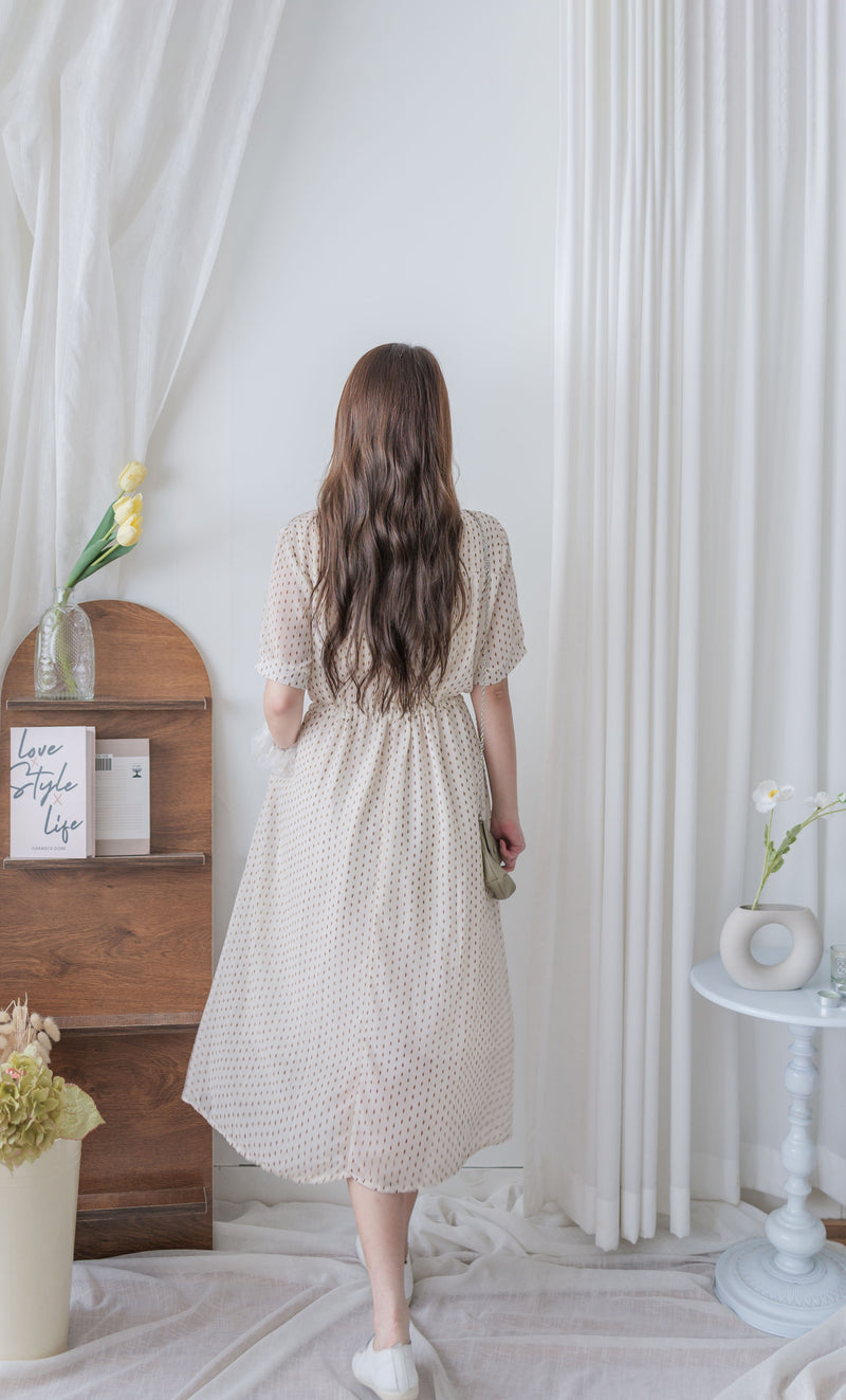 Rhombus Dress  菱形印花雪紡隨性口袋連身裙/ DS9987 (pre-order 9月7日截單)