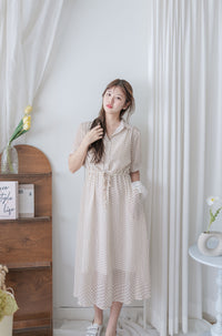 Rhombus Dress  菱形印花雪紡隨性口袋連身裙/ DS9987 (pre-order 9月7日截單)