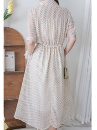 Rhombus Dress  菱形印花雪紡隨性口袋連身裙/ DS9987 (pre-order 9月7日截單)
