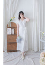 Wrap Dress 舒適顯瘦疊領綁帶修腰連身裙/ DS9985